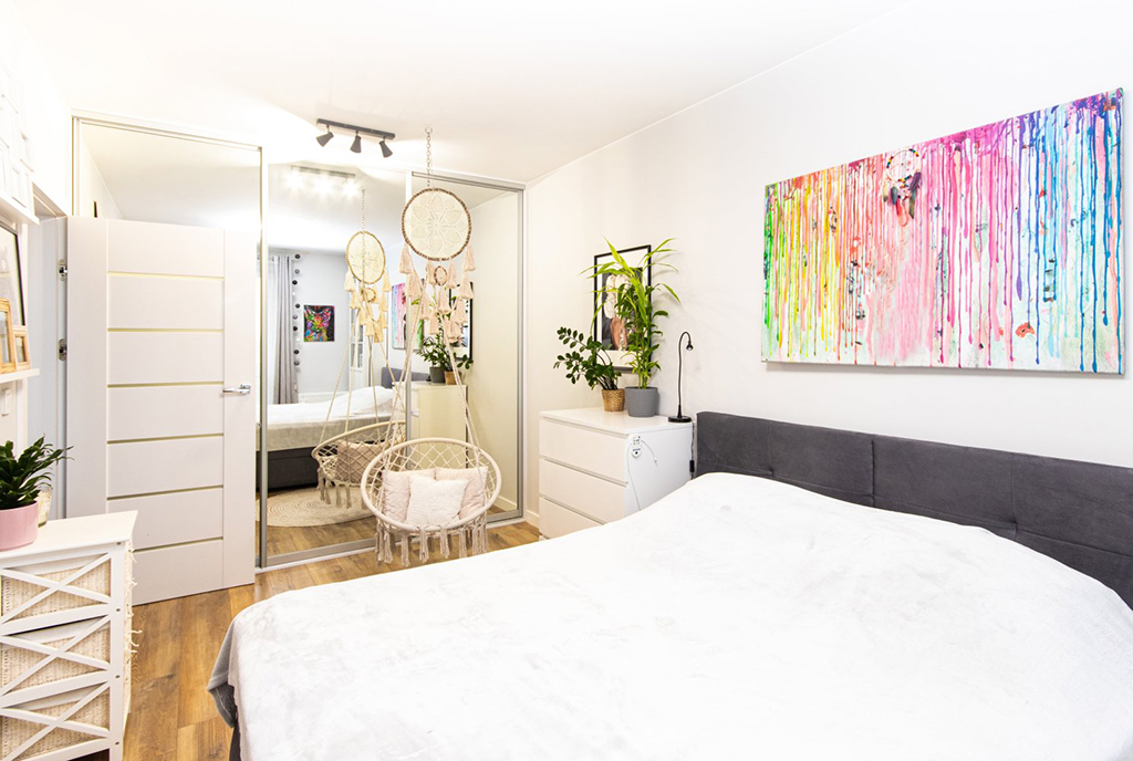 fantastyczna sypialnia w ekskluzywnym apartamencie na sprzedaż Szczecin