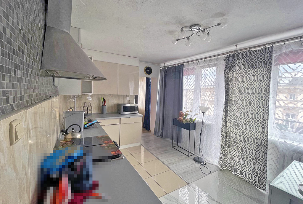 fragment kuchni w luksusowym apartamencie do wynajmu Szczecin