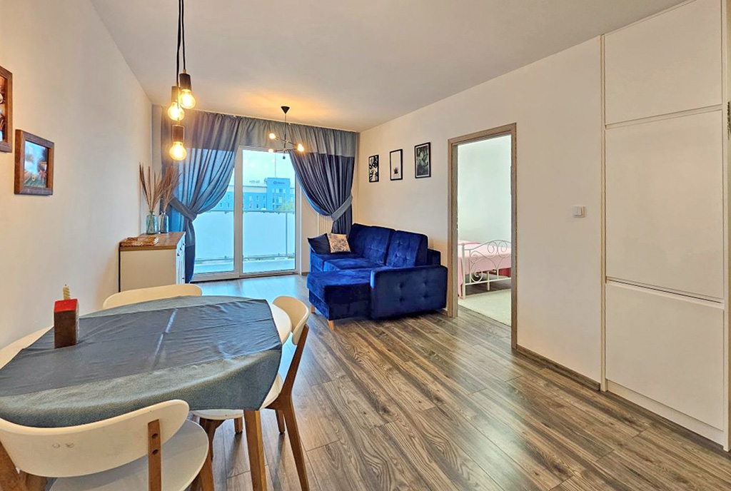 elegancki salon w ekskluzywnym apartamencie do wynajęcia Zielona Góra (okolice)