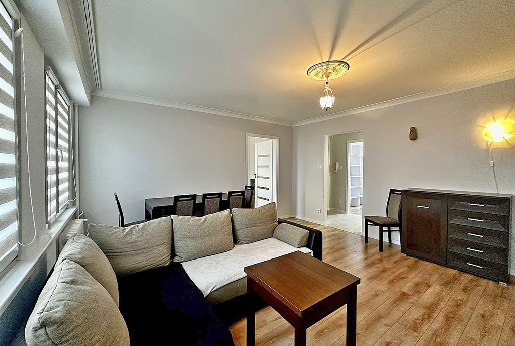 zbliżenie na pokój gościnny w luksusowym apartamencie do wynajmu Słupsk