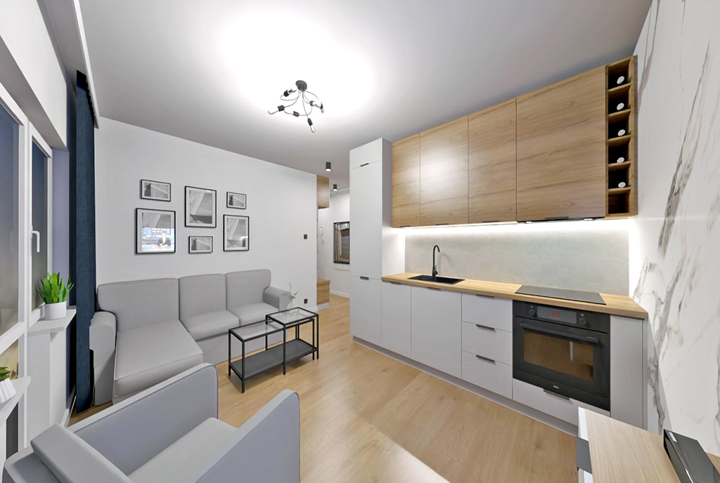 zabudowana kuchnia w ekskluzywnym apartamencie na sprzedaż Elbląg