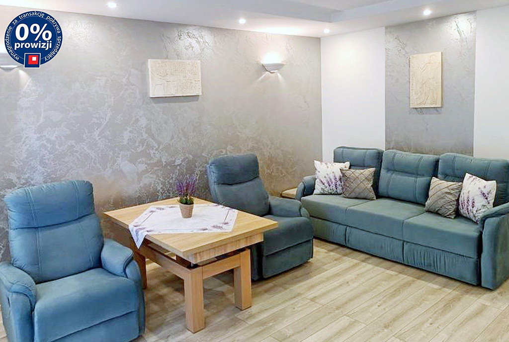 wytworny pokój gościnny w ekskluzywnym apartamencie do sprzedaży Gdańsk