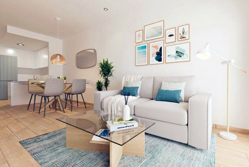 śródziemnomorski styl wykończenia wnętrza ekskluzywnego apartamentu do sprzedaży Hiszpania (Mil Palmeras)