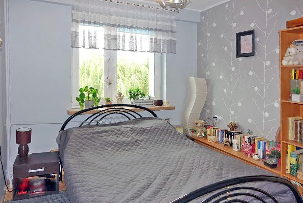 zaciszna sypialnia w ekskluzywnym apartamencie na sprzedaż Toruń (okolice)