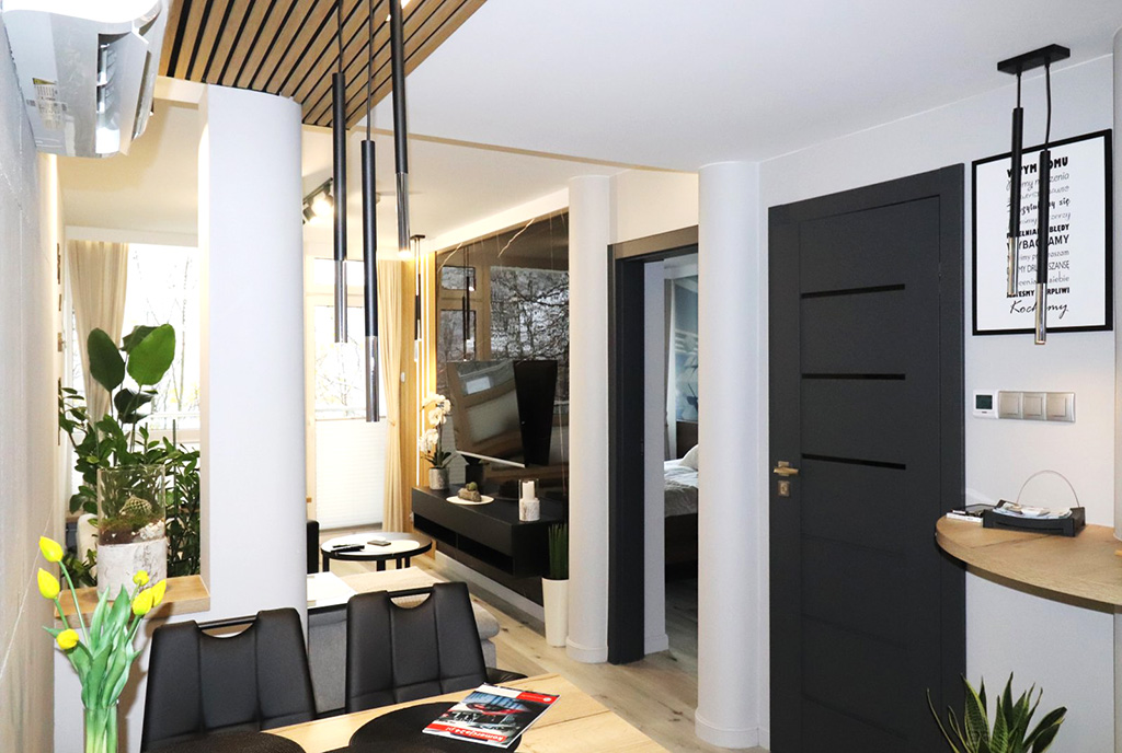 nowoczesny design wnętrza ekskluzywnego apartamentu do sprzedaży Ustroń