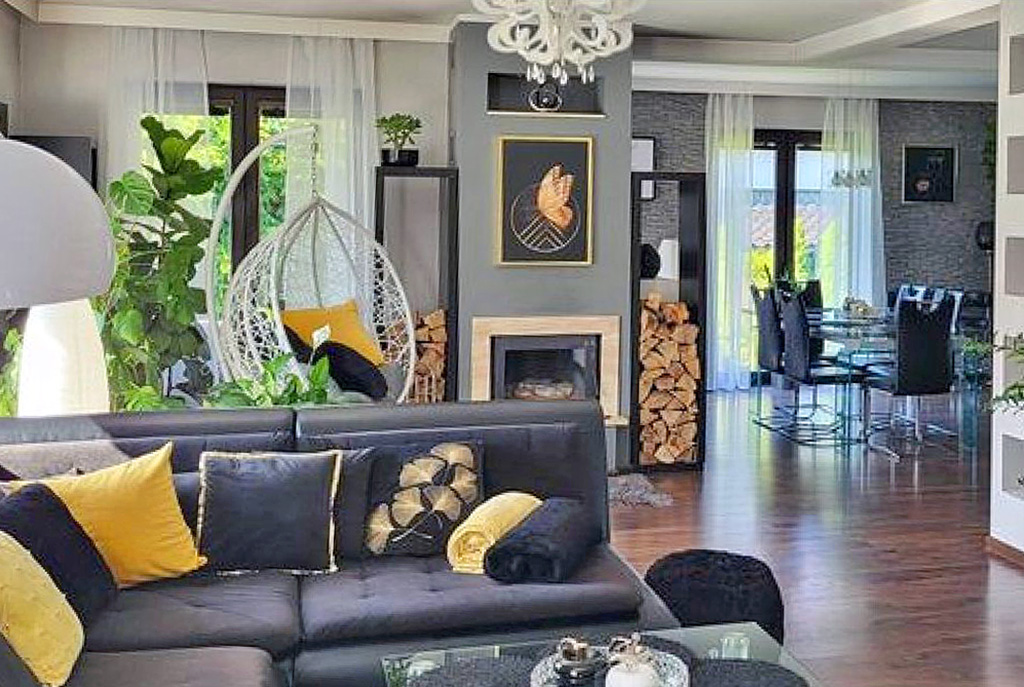 elegancki salon w ekskluzywnej willi do sprzedaży Gdynia (okolice)