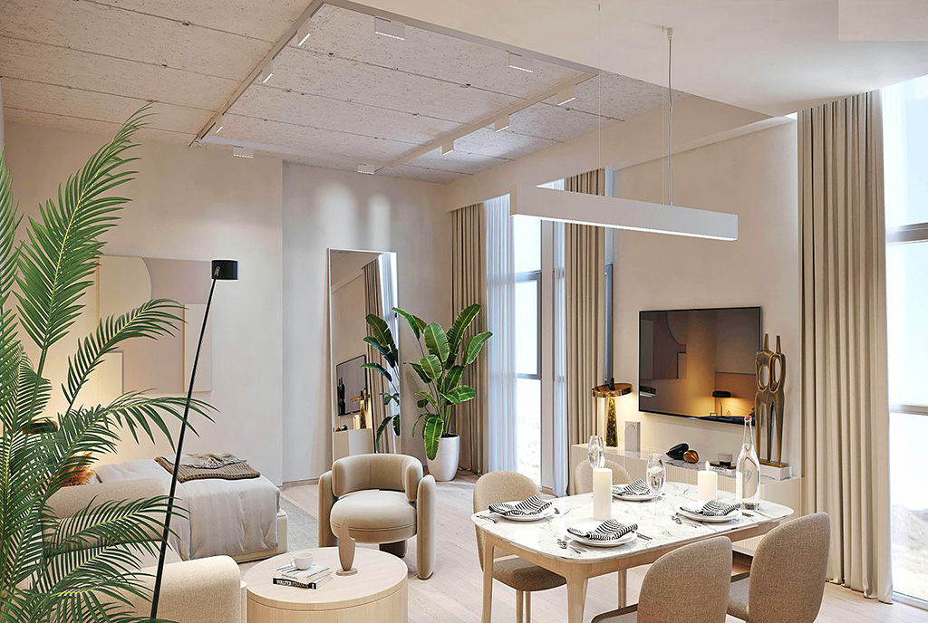 ekskluzywny salon w luksusowym apartamencie na sprzedaż Dubaj (okolice)