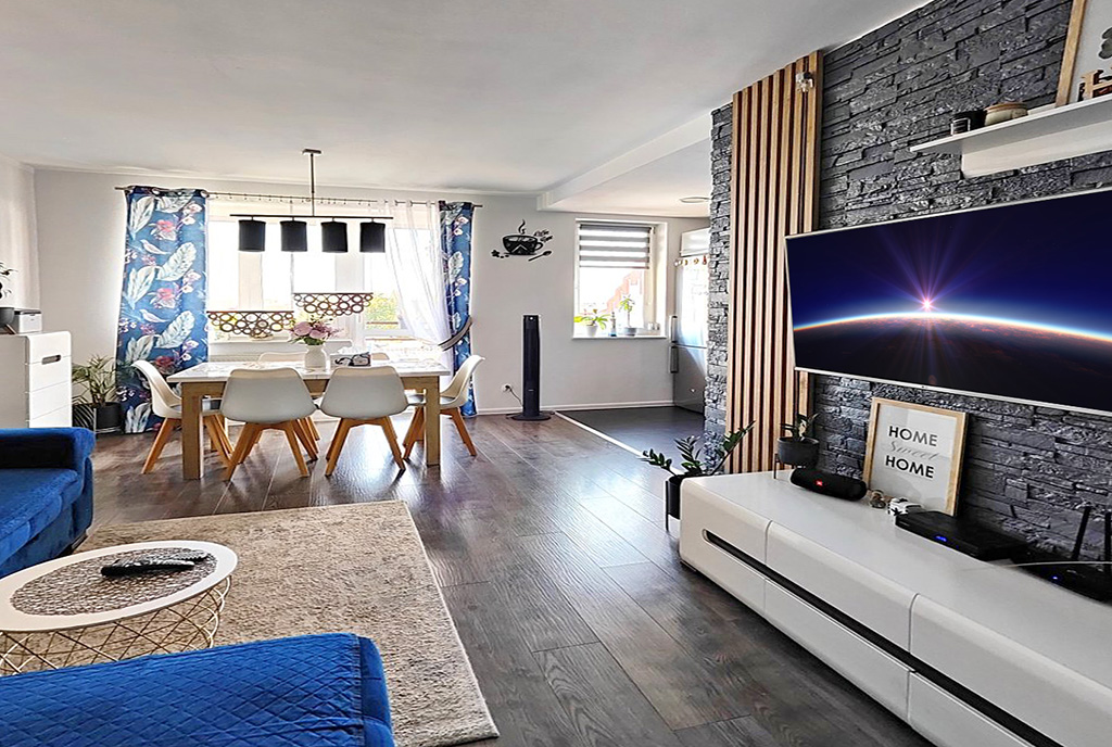 nowoczesny design wnętrza w ekskluzywnym apartamencie na sprzedaż Ełk