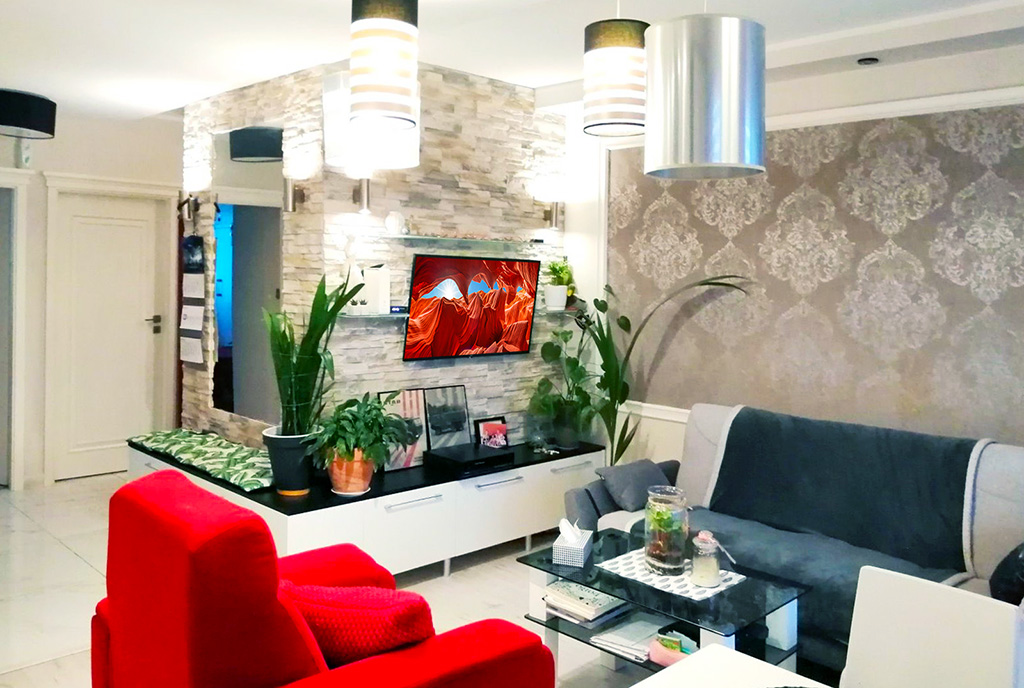 imponujący salon w ekskluzywnym apartamencie do sprzedaży Ełk