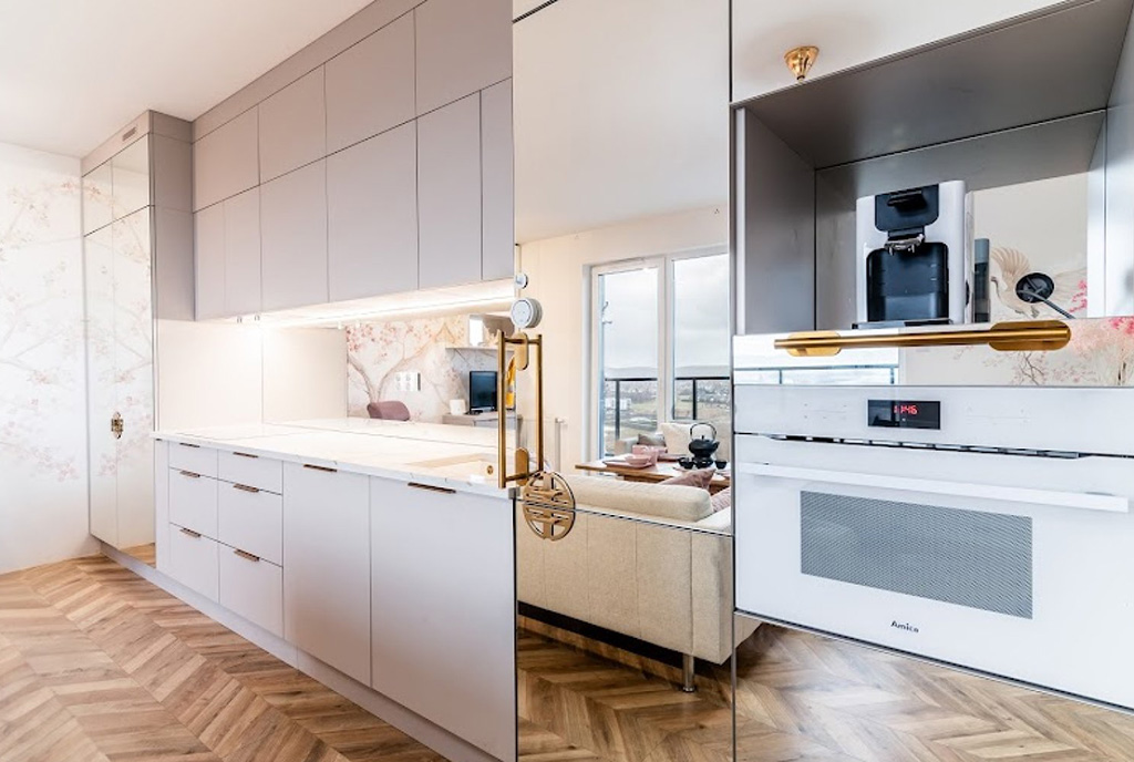 funkcjonalna kuchnia w luksusowym apartamencie na sprzedaż Gdynia (okolice)