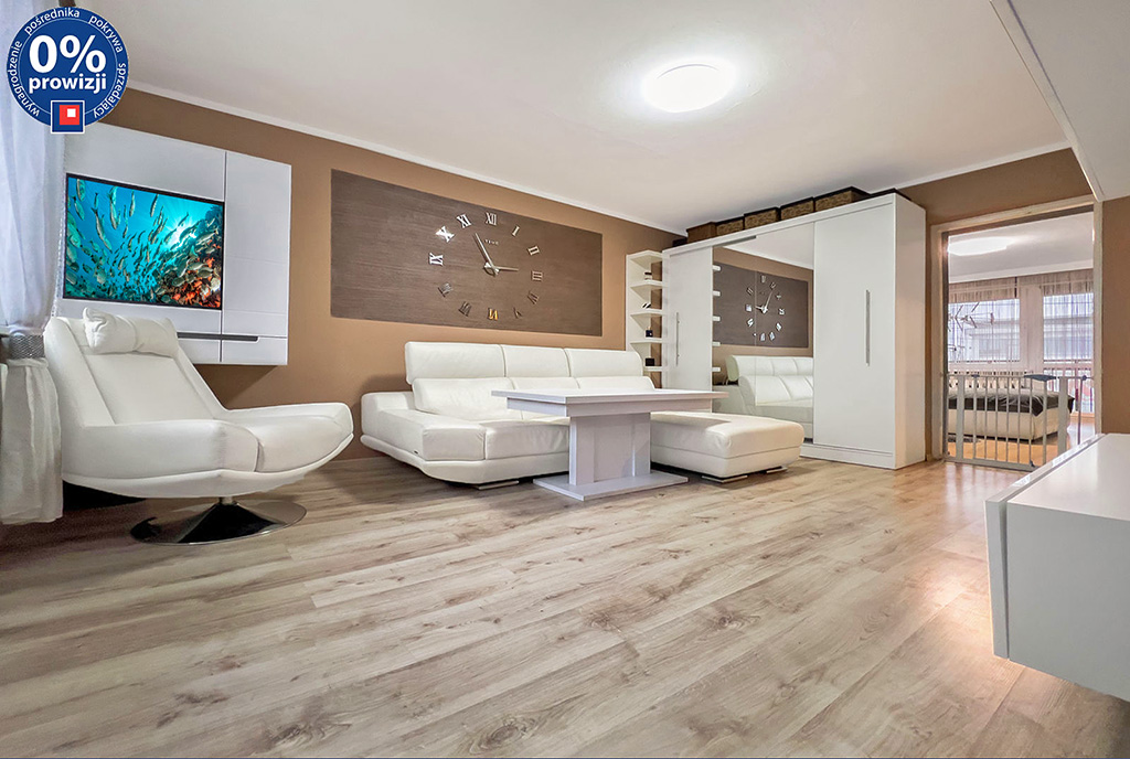 imponujący salon w ekskluzywnym apartamencie do sprzedaży Katowice (okolice)