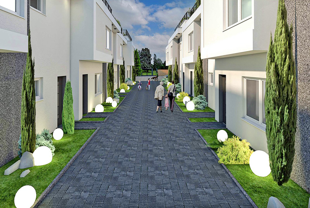 atrakcyjne osiedle, na którym znajduje się oferowany na sprzedaż ekskluzywny apartament Katowice (okolice)