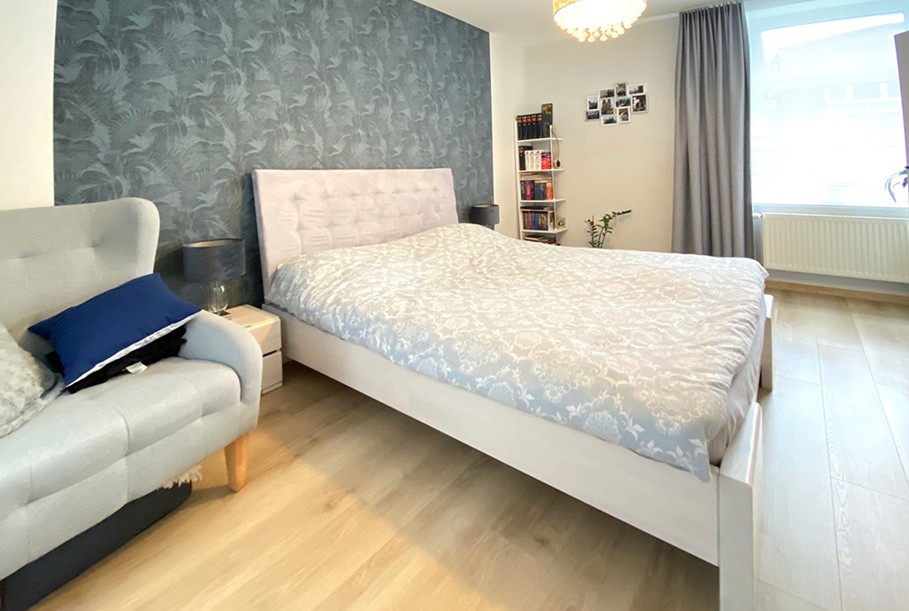 fragment sypialni w ekskluzywnym apartamencie na sprzedaż Szczecin