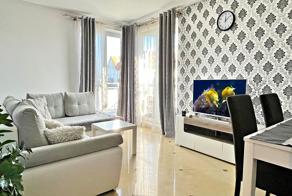 elegancki salon w ekskluzywnym apartamencie do wynajęcia Gorzów Wielkopolski