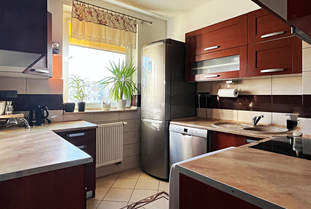 elegancka kuchnia w ekskluzywnym apartamencie na wynajem Gorzów Wielkopolski
