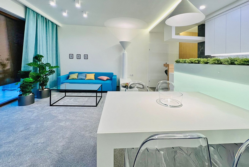 nowoczesna aranżacja wnętrza ekskluzywnego apartamentu do wynajęcia Piotrków Trybunalski