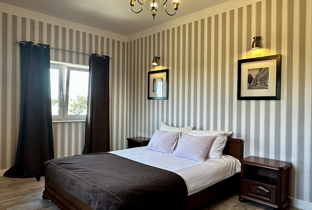 zaciszna sypialnia w ekskluzywnym apartamencie na wynajem Słupsk