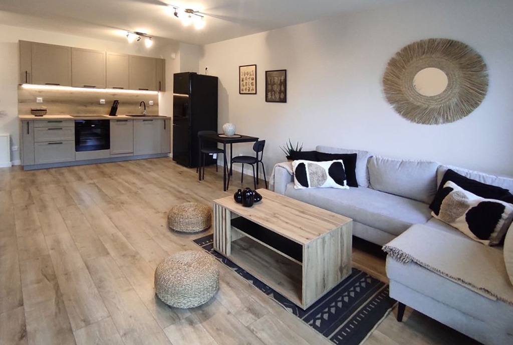 nowoczesna aranżacja wnętrza ekskluzywnego apartamentu do wynajęcia Szczecin