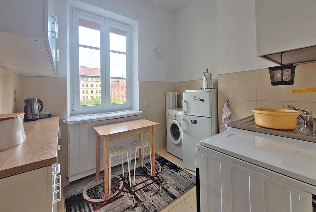 fragment kuchni w ekskluzywnym apartamencie na wynajem Wrocław