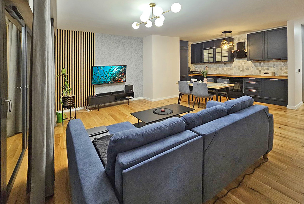 wytworny pokój dzienny w ekskluzywnym apartamencie do sprzedaży Bielsko-Biała