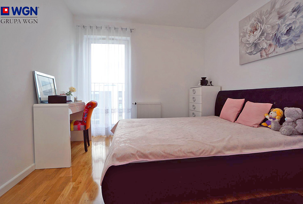 widok na sypialnię w luksusowym apartamencie na sprzedaż Konin