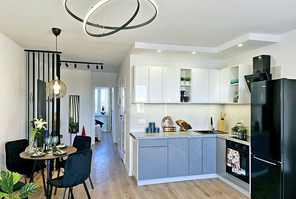 zaprojektowane zgodnie z najnowszymi trendami wnętrze ekskluzywnego apartamentu do sprzedaży Wałbrzych (okolice)