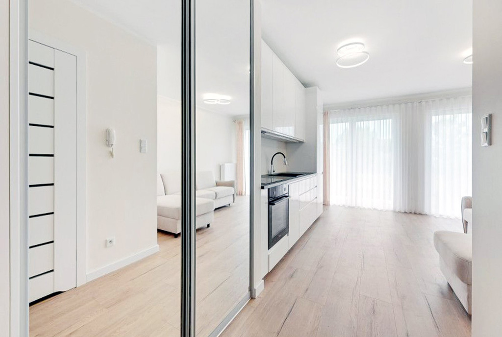 efektowne oświetlenie we wnętrzu ekskluzywnego apartamentu do sprzedaży Gdańsk