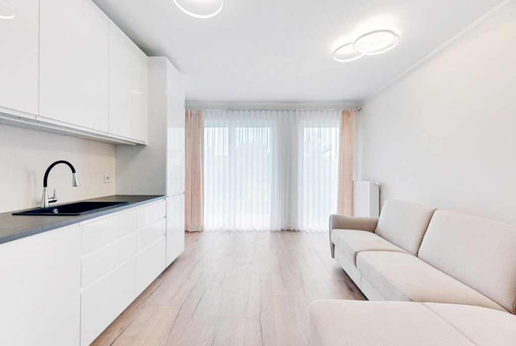 fragment pokoju dziennego w luksusowym apartamencie do sprzedaży Gdańsk