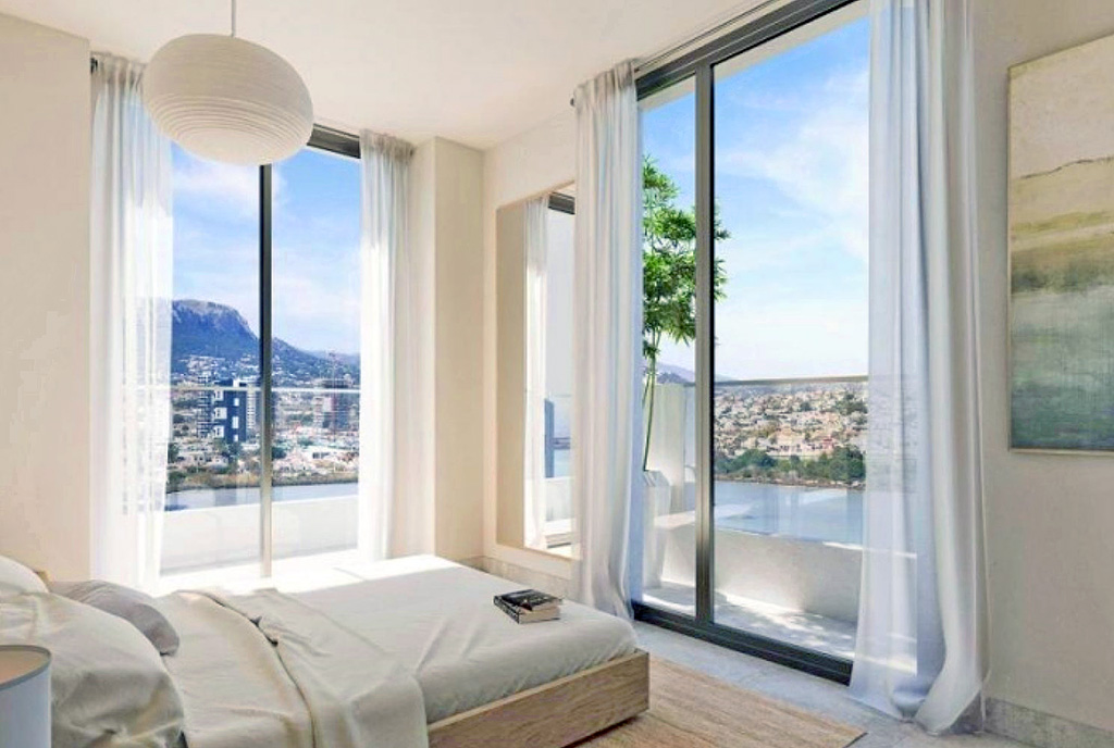 fantastyczna sypialnia w luksusowym apartamencie na sprzedaż Hiszpania (Calpe)