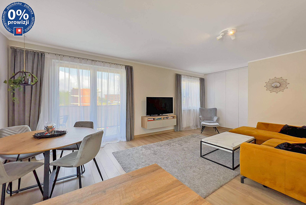 przeciwległa strona salonu w luksusowym apartamencie na sprzedaż Katowice (okolice)