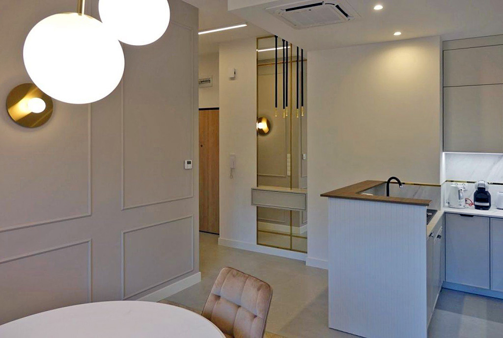zabudowana kuchnia w luksusowym apartamencie na sprzedaż Toruń (okolice)