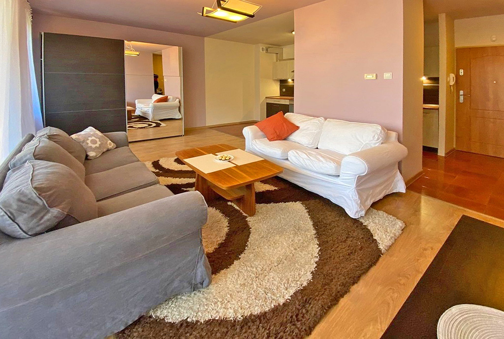 elegancki salon w ekskluzywnym apartamencie do wynajęcia Szczecin (okolice)