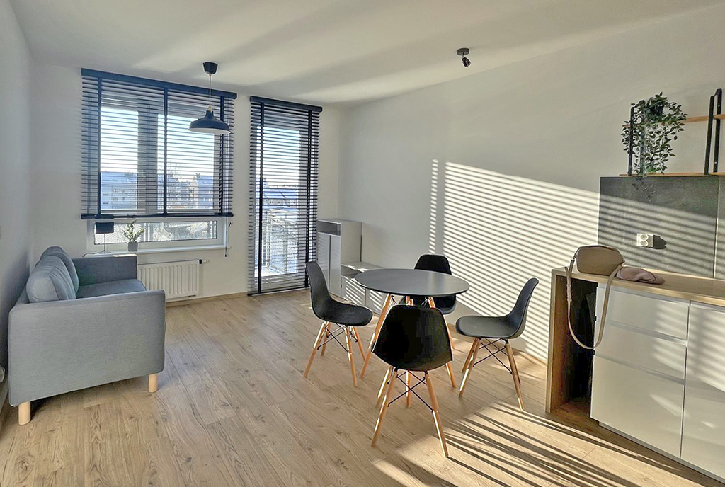 fragment salonu w ekskluzywnym apartamencie na wynajem Szczecin