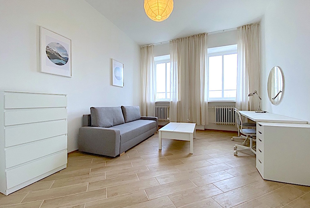 elegancki salon w ekskluzywnym apartamencie do wynajęcia Szczecin
