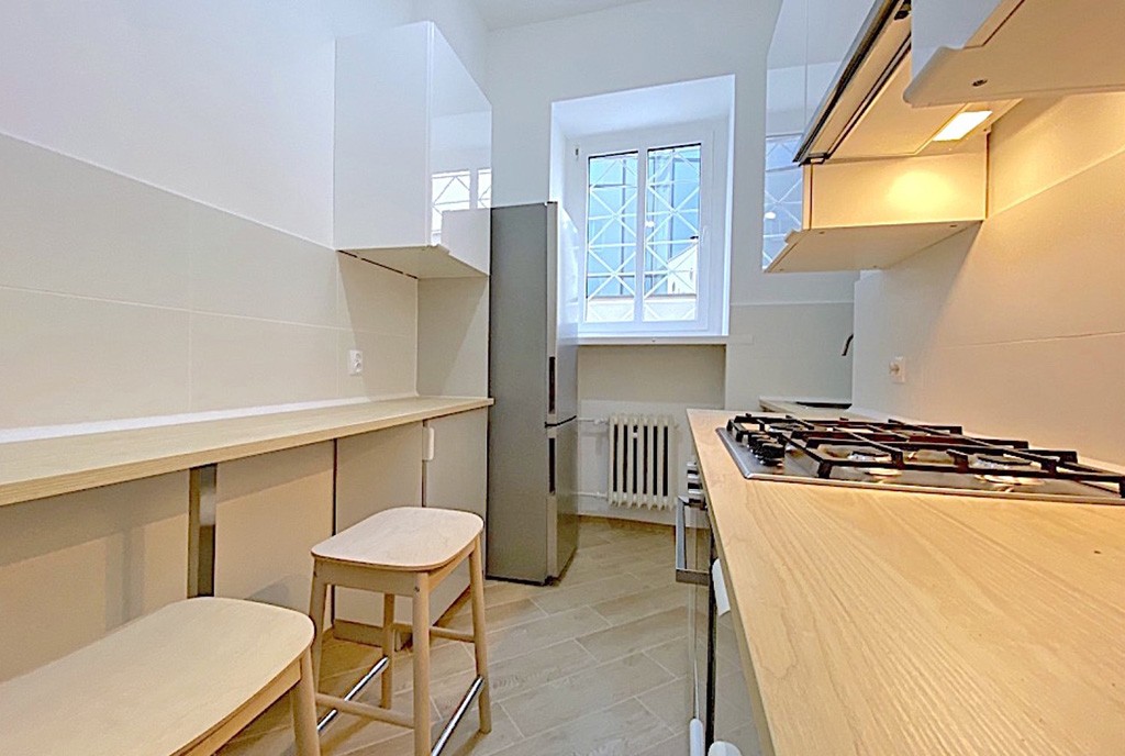 zabudowana kuchnia w ekskluzywnym apartamencie na wynajem Szczecin