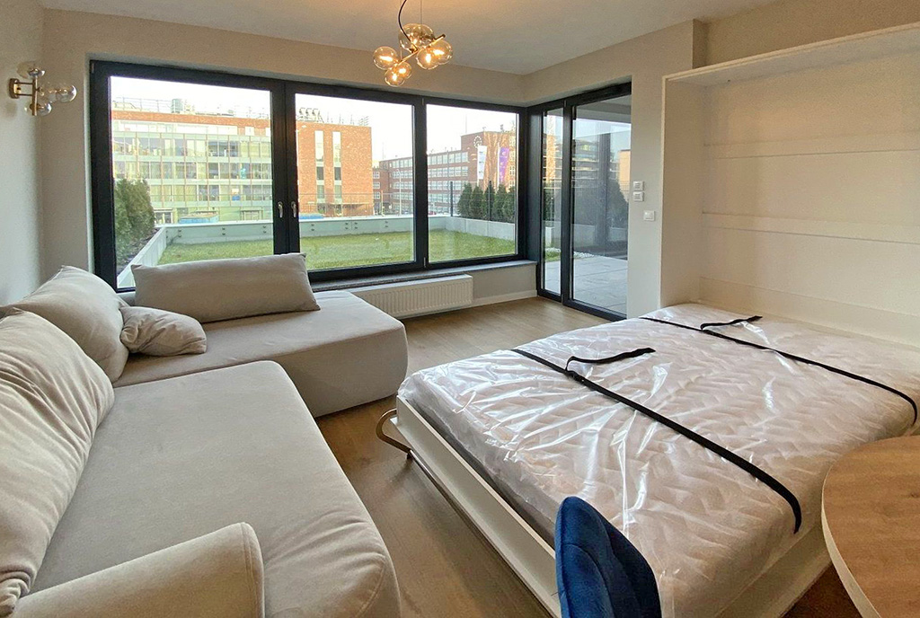 imponująca sypialnia w ekskluzywnym apartamencie na wynajem Szczecin
