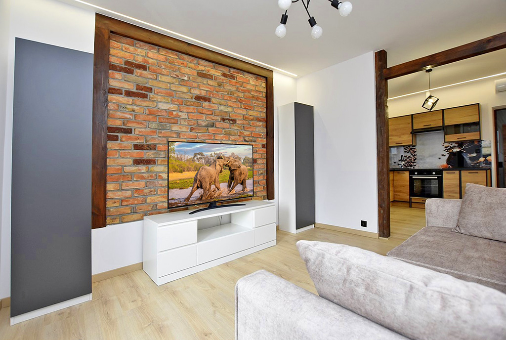 nowoczesny salon w ekskluzywnym apartamencie do wynajęcia Inowrocław