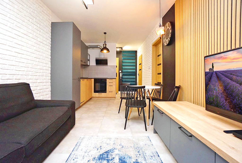 zaprojektowane zgodnie z najnowszymi trendami wnętrze ekskluzywnego apartamentu do wynajęcia Konin