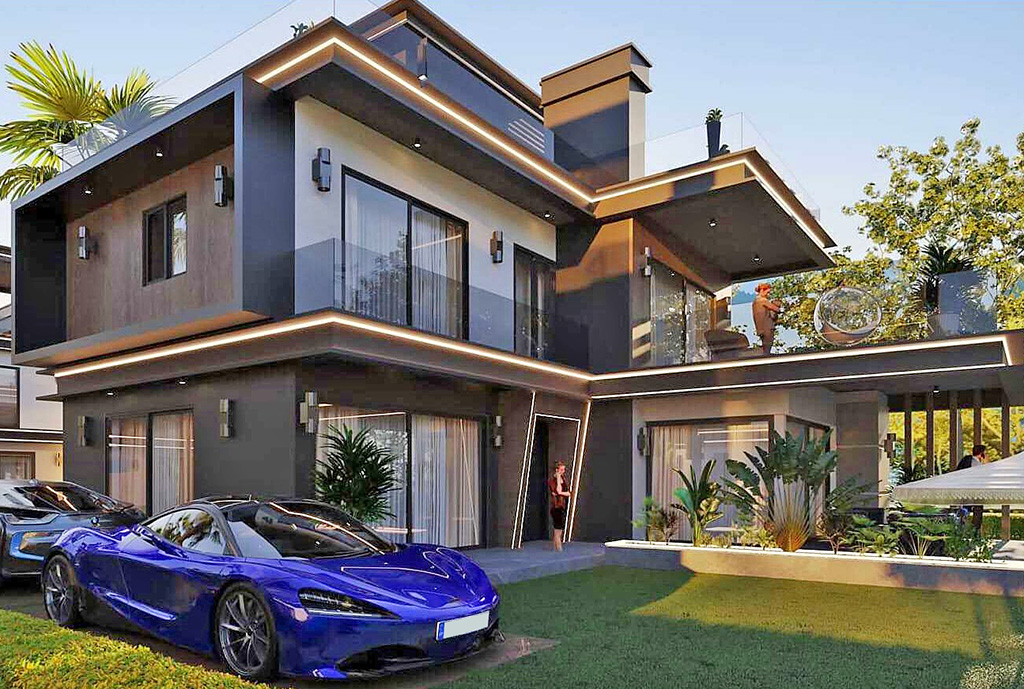 imponująca bryła ekskluzywnej willi do sprzedaży Cypr (Lapta Girne)