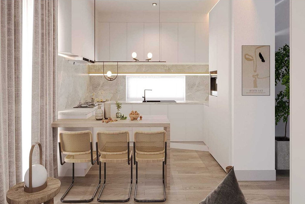 zabudowany aneks kuchenny w luksusowej willi do sprzedaży Cypr (Lapta Girne)