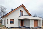 obecny stan zaawansowania budowy ekskluzywnej willi na sprzedaż Zielona Góra (okolice)