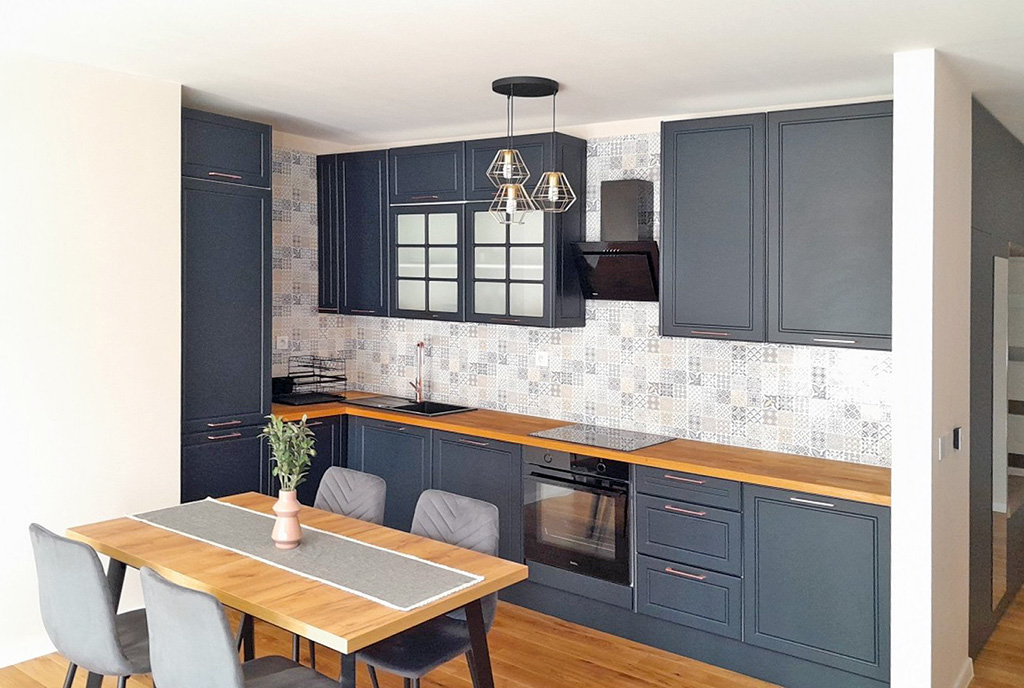 jadalnia i kuchnia w luksusowym apartamencie na sprzedaż Bielsko-Biała