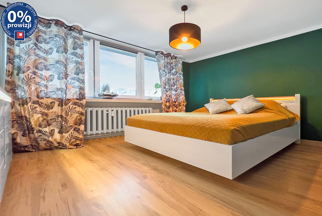 zadbana sypialnia w luksusowym apartamencie na sprzedaż Katowice