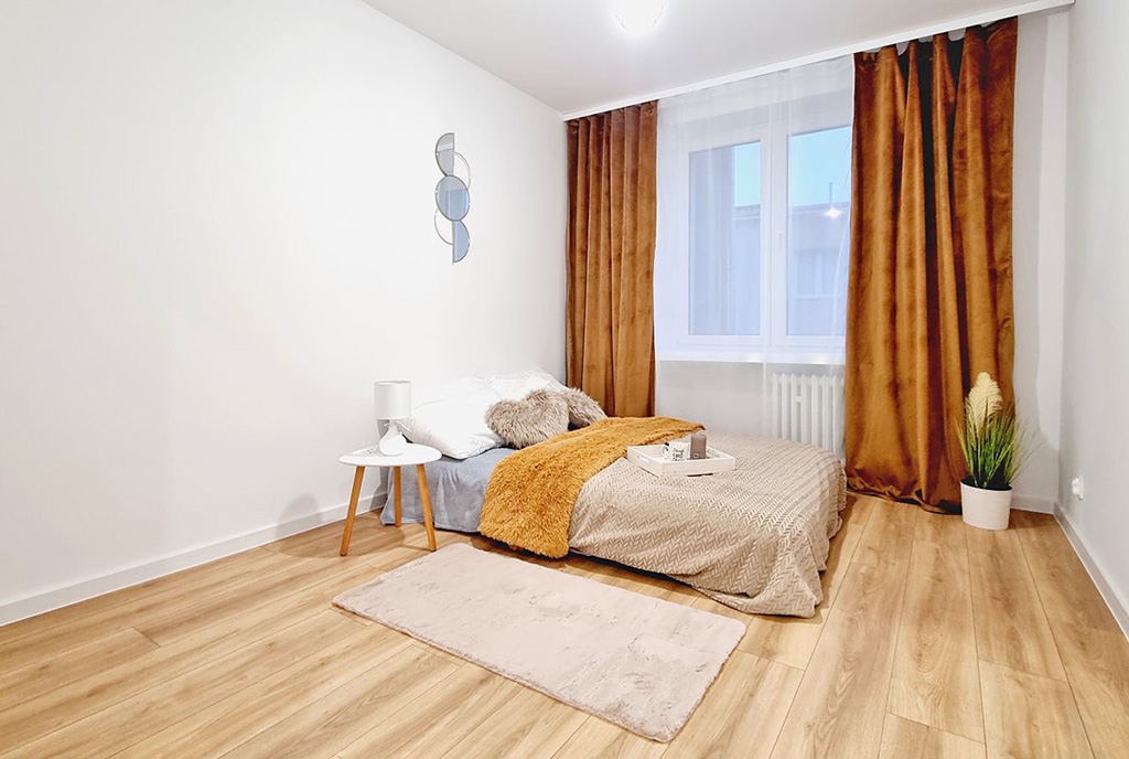 elegancka sypialnia w ekskluzywnym apartamencie na sprzedaż Mielec