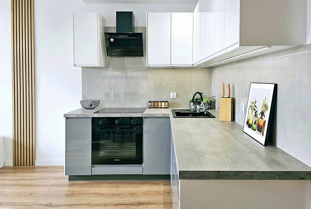 zabudowana kuchnia w luksusowym apartamencie na sprzedaż Wałbrzych (okolice)