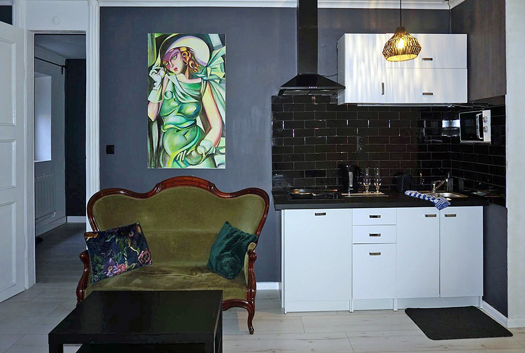 zbliżenie na pokój dzienny w luksusowym apartamencie do wynajmu Częstochowa