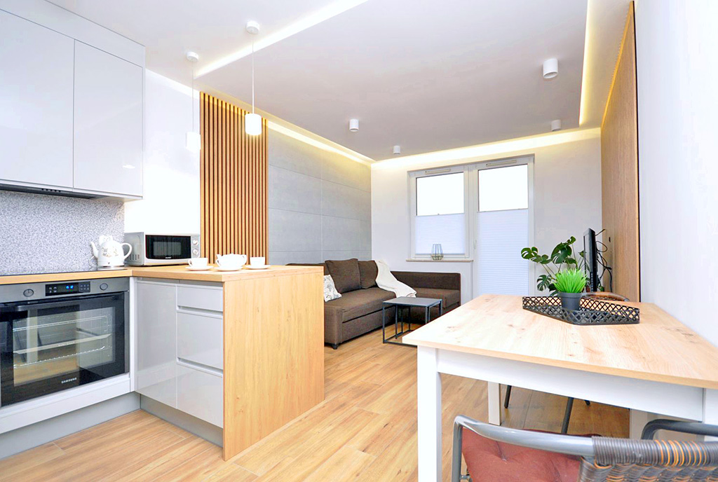 nowoczesna kuchnia w ekskluzywnym apartamencie do sprzedaży Gdynia (okolice)