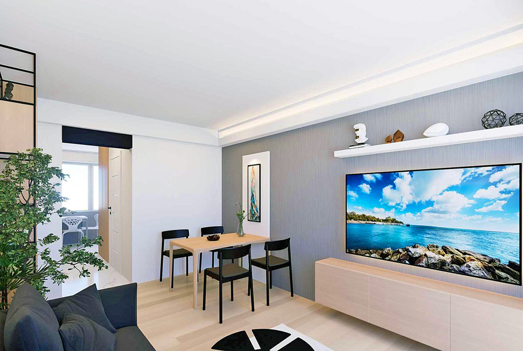 salon i jadalnia w ekskluzywnym apartamencie do sprzedaży Kalisz
