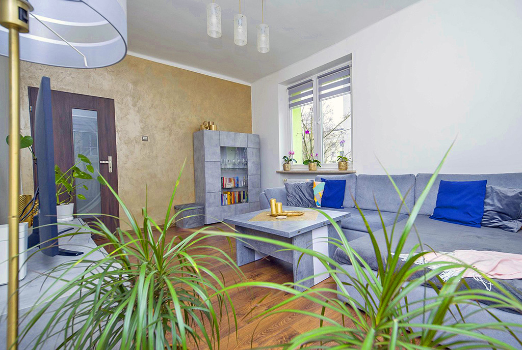 zielone wnętrz luksusowego apartamentu na sprzedaż Katowice (okolice)