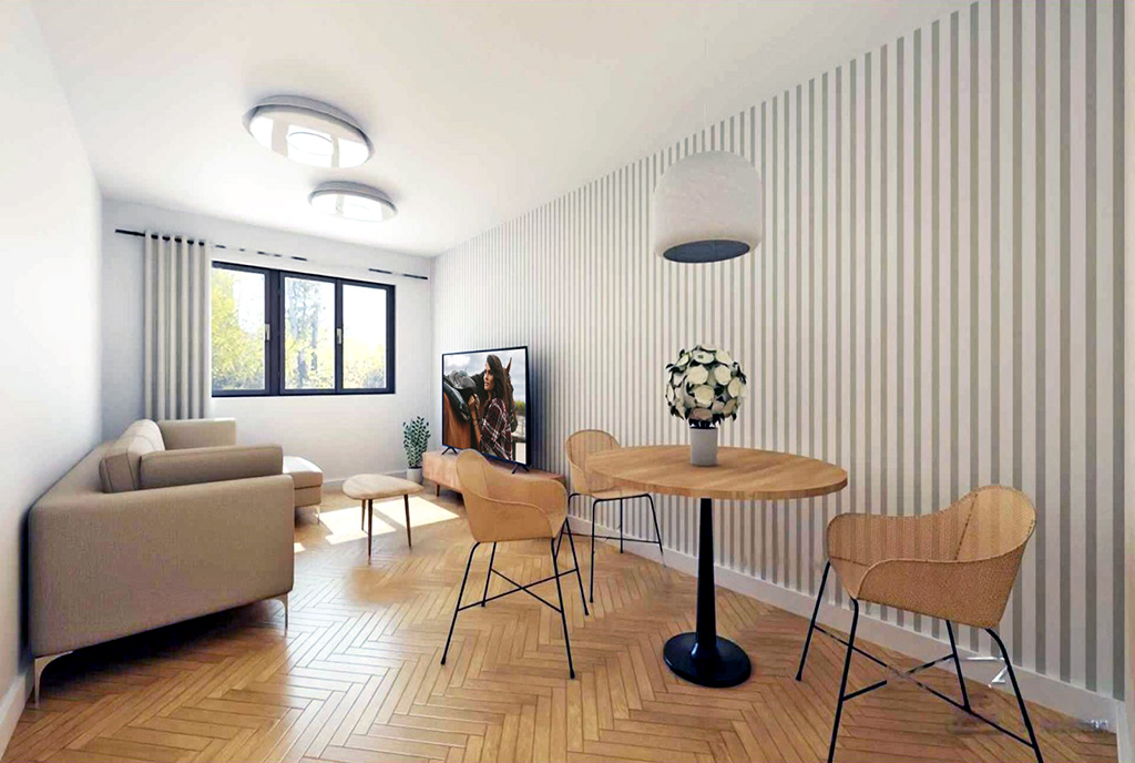 zaprojektowane zgodnie z najnowszymi trendami wnętrze ekskluzywnego apartamentu do sprzedaży Katowice